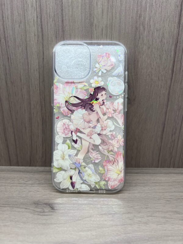 Blush Bloom Lady IPhone 15 Case – Handmade in USA 🌸✨ - Image 2