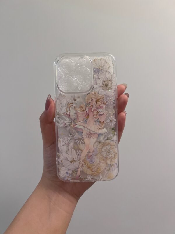 Blush Ballet Lady IPhone 15 Pro Case – Handmade in USA 🌸✨ - Image 3