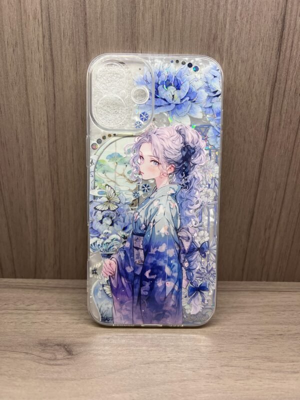 Ocean Serenity Lady IPhone 16 Plus Case – Handmade in USA 🌊🦋 - Image 2