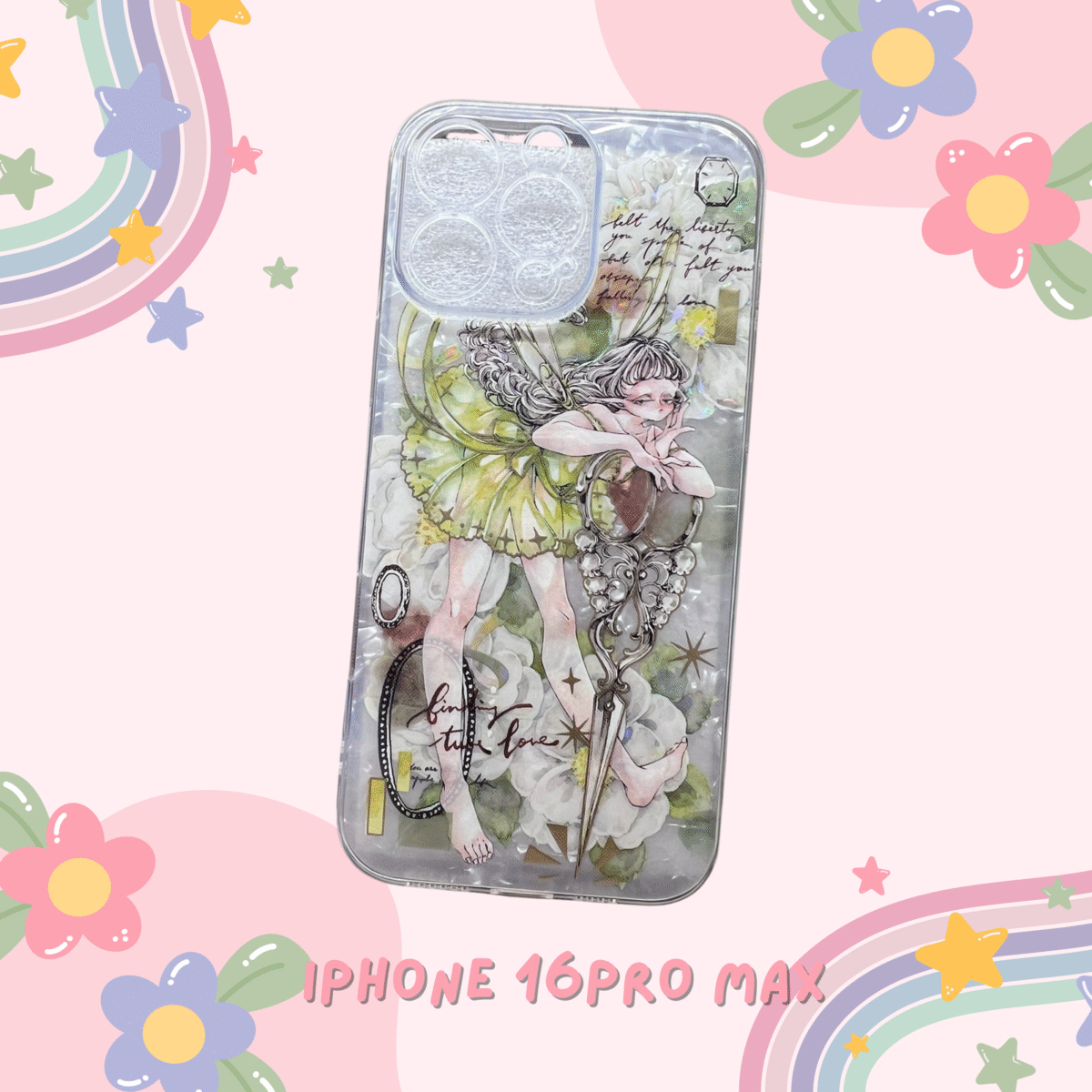 Whispering Fairy iPhone 16 Pro Max Case ✨🧚‍♀️ - Handmade in USA 🌸✨ - Image 1