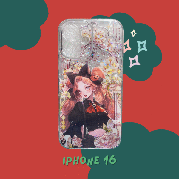 Midnight Rose Lady iPhone 16 Case – Handmade in USA 🌹✨