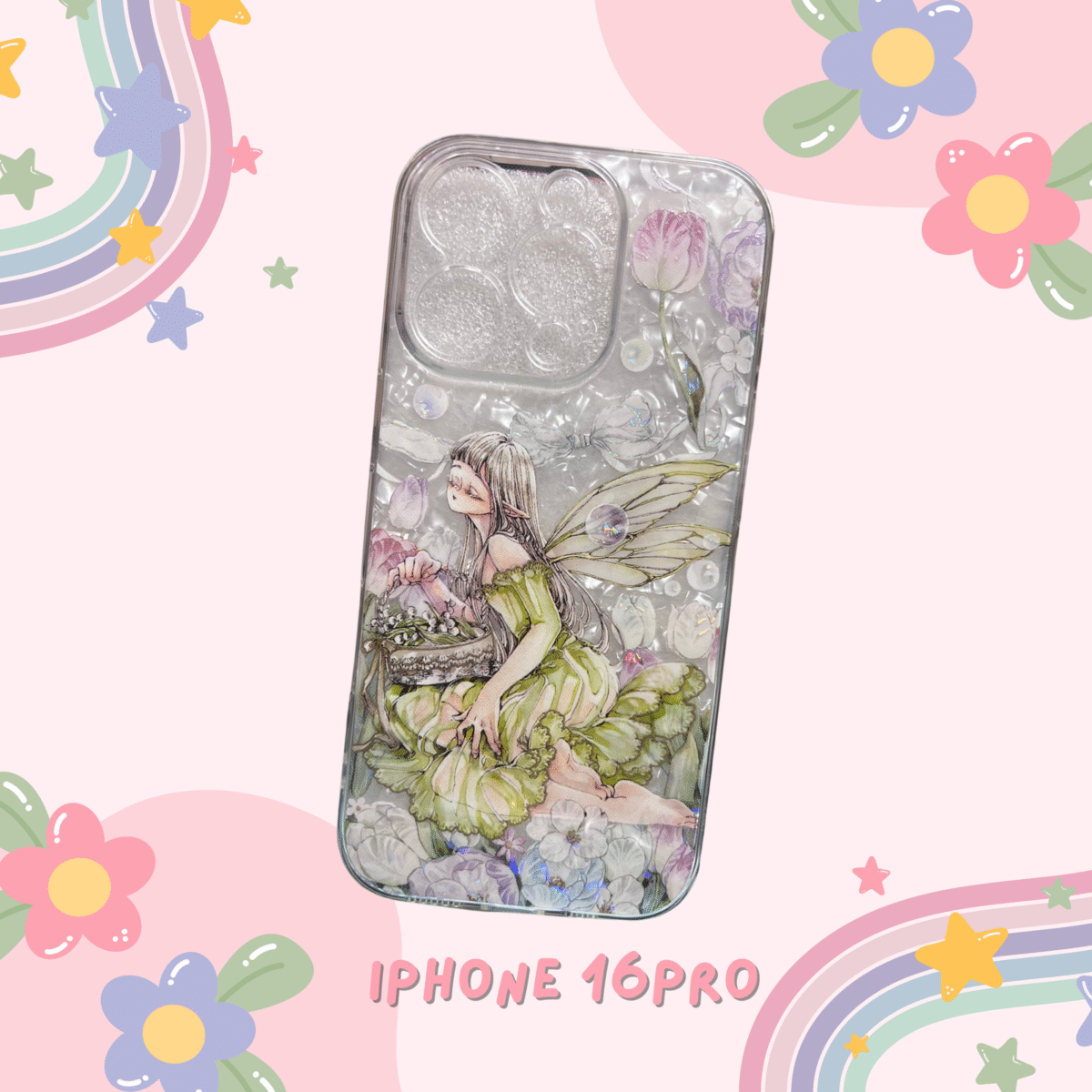 Blossom Fairy iPhone 16 Pro Case ✨🧚‍♀️ - Handmade in USA 🌸✨ - Image 1