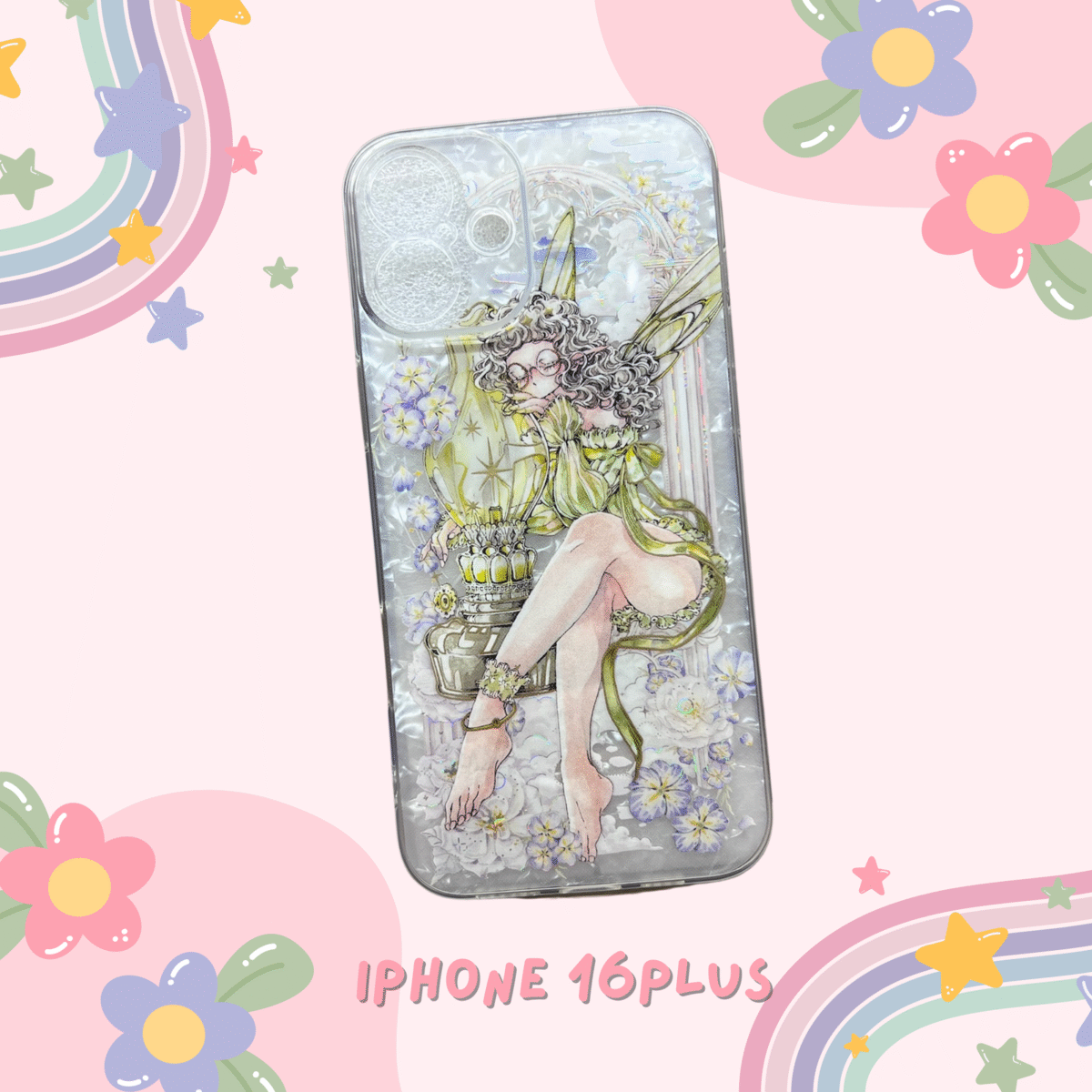 Royal Enchantment Fairy iPhone 16 Plus Case ✨👑 - Handmade in USA 🌸✨ - Image 1