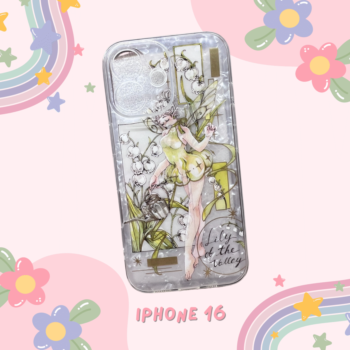 Lily of the Valley Fairy iPhone 16 Case ✨🌿 - Handmade in USA 🌸✨ - Image 1