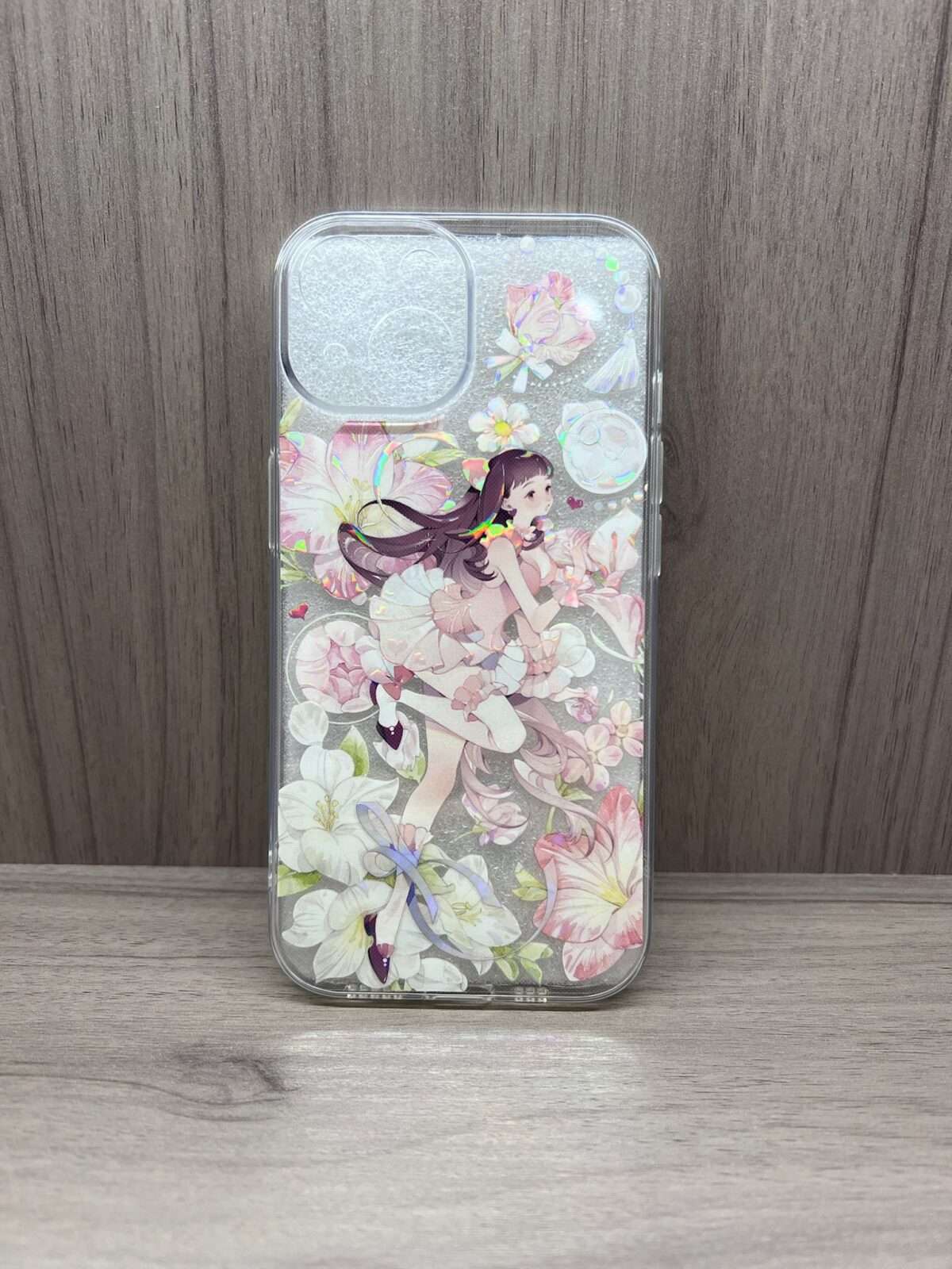 Blush Bloom Lady iPhone 15 Case – Handmade in USA 🌸✨ - Image 2