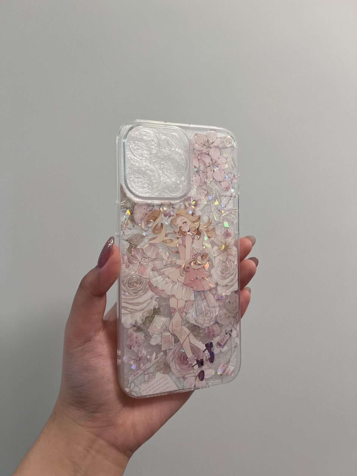 Rosy Charm Lady iPhone 15 Pro Max Case – Handmade in USA 🌸✨ - Image 3