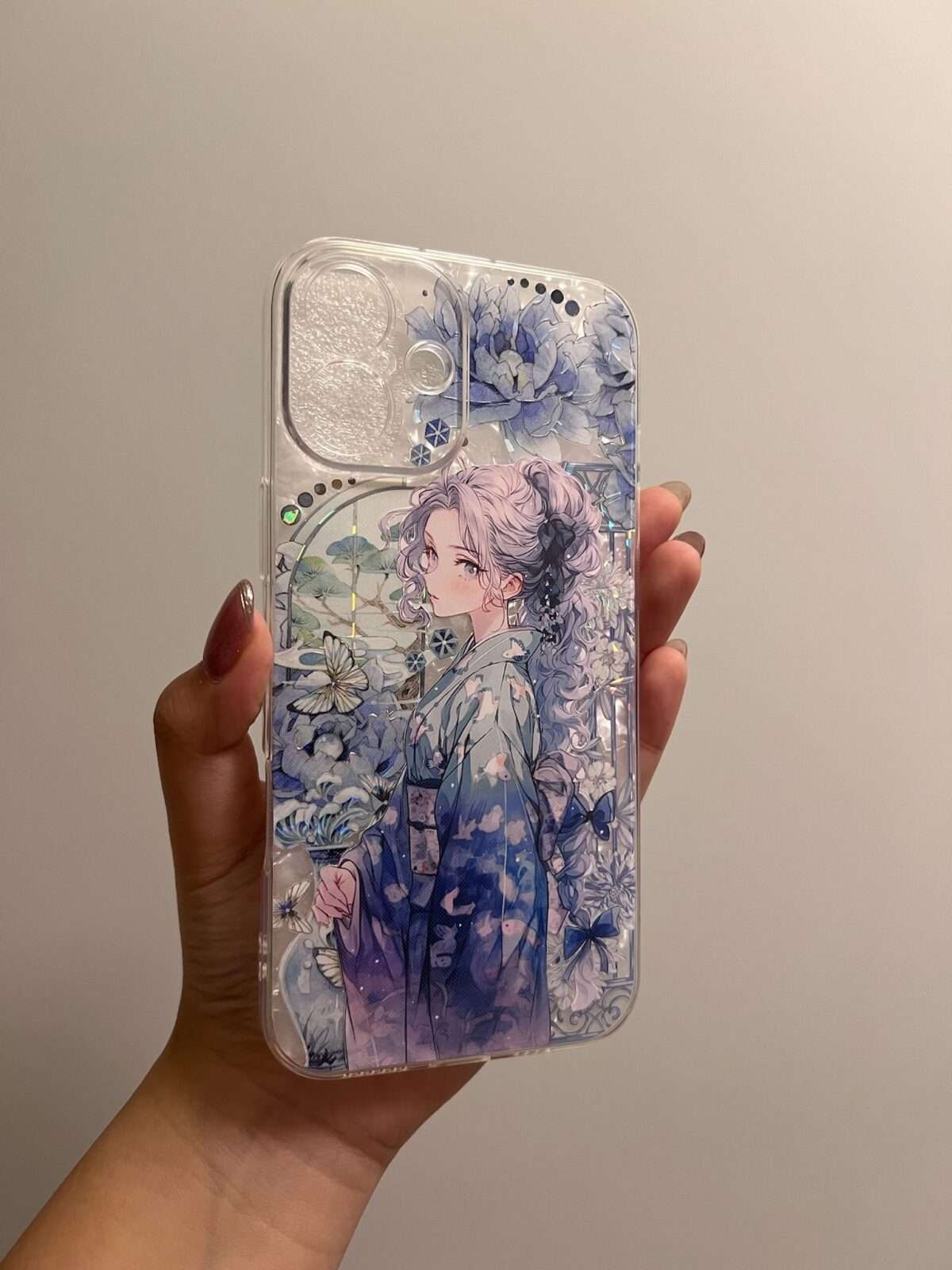 Ocean Serenity Lady iPhone 16 Plus Case – Handmade in USA 🌊🦋 - Image 4