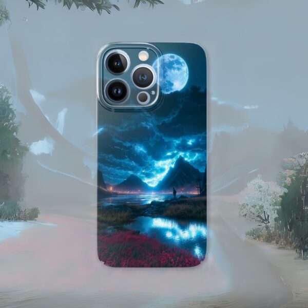 Moonstorm Lake iPhone Case – Handmade 🌙⚡️