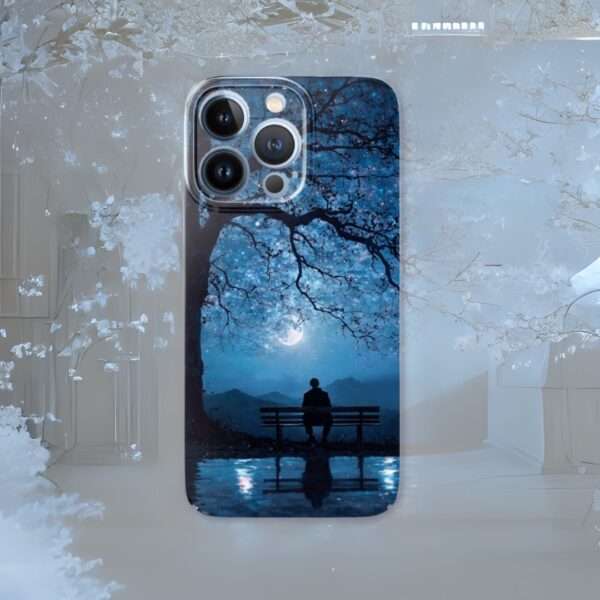 Moonlit Reverie iPhone Case – Night Sky Glow 🌕💙