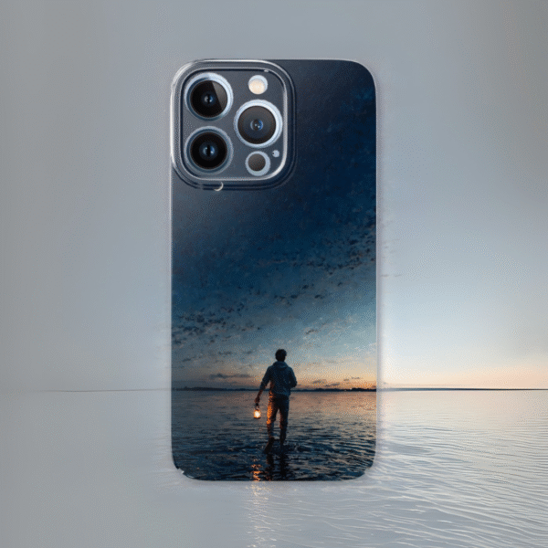 🌊✨ Lantern Sea Wanderer iPhone Case 🏮🚶‍♂️💙