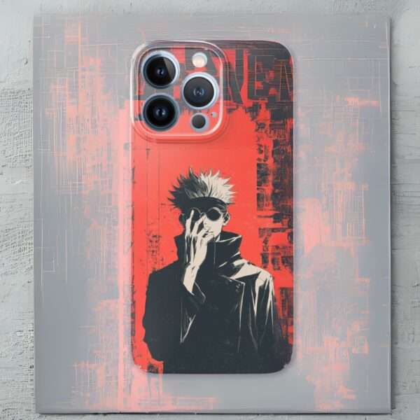 🔸 Gojo Satoru iPhone Case (Crimson Edition) 🔥🖤⚡
